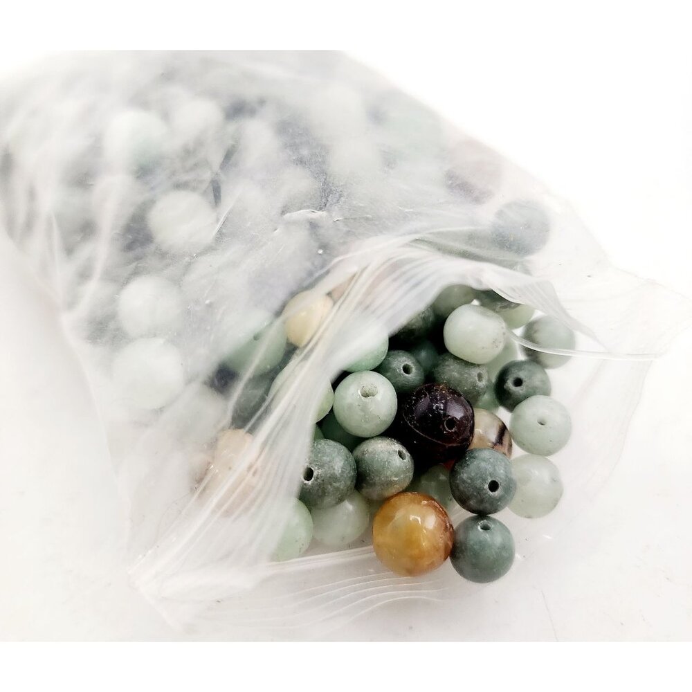 Vintage 8mm Faux Aventurine Loose Beads (A4326)